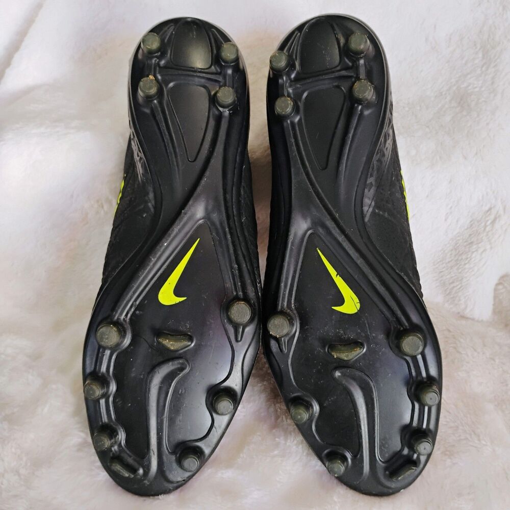 Nike Hypervenom Phelon II FG Soccer Cleats Black Neon Yellow 749893-001 Size 8.5 - Picture 15 of 16
